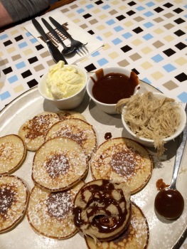 Silan(date syrup) & Halvah pancakes